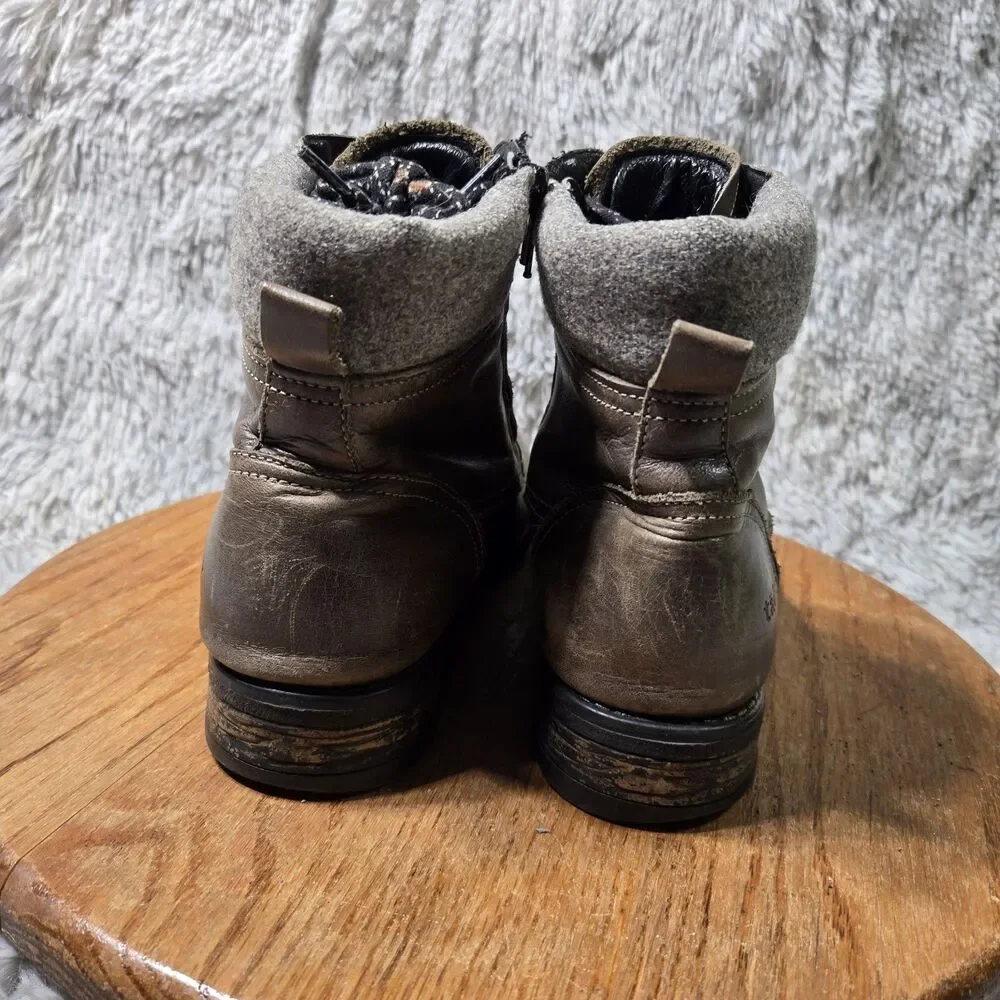 Taos Cutie Bohemian Outdoor Boots Ankle Boots Womens 7-7.5 EU 38 Gray Leather